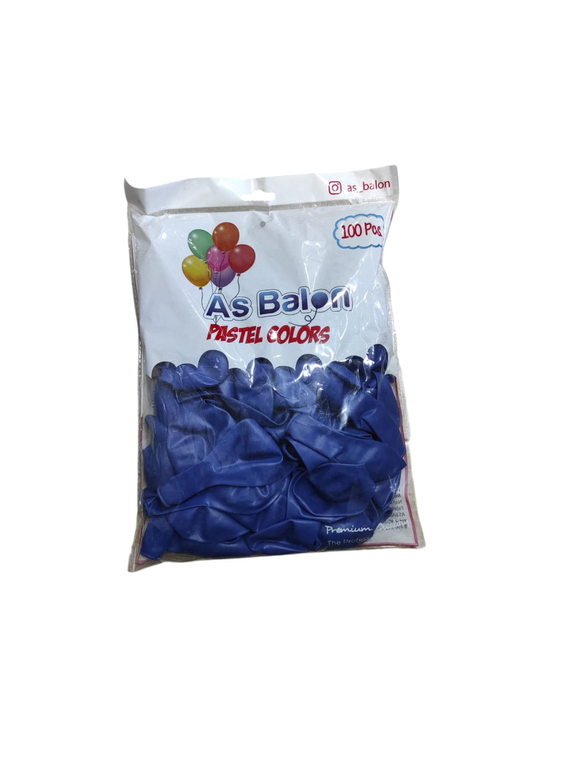 toptan as balon  pastel koyu mavi 12 inç 100 lü